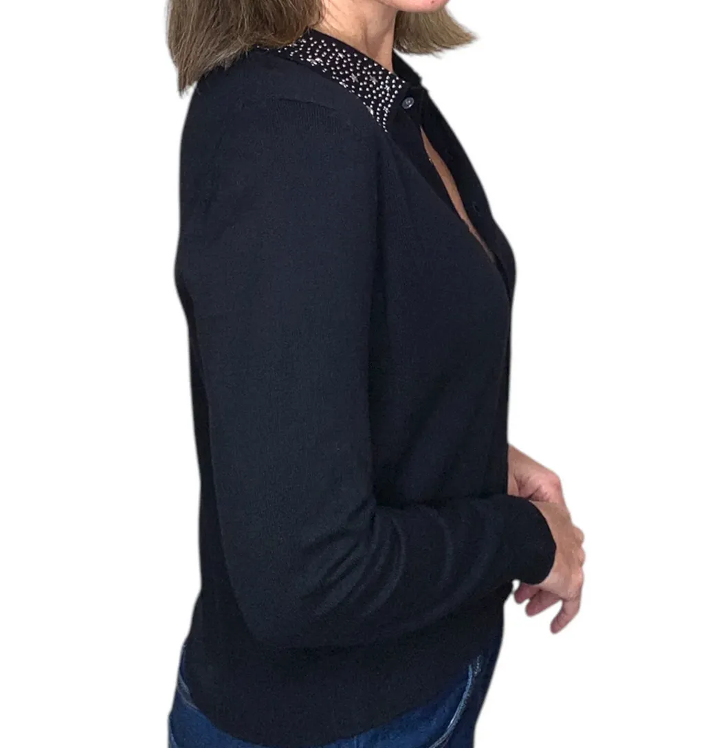 Beaded Collar Cardie