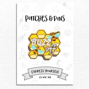 Buzz Off Enamel Pin