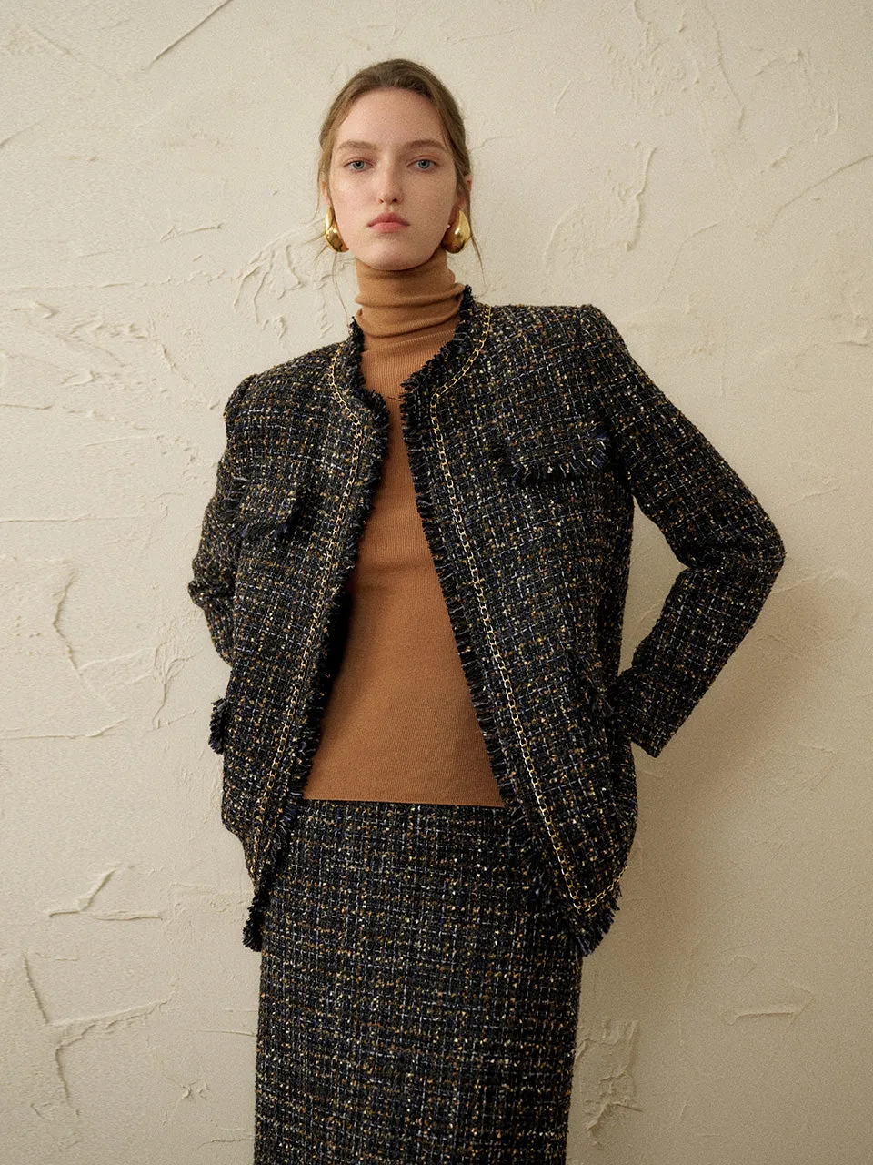Callia chain tweed jacket