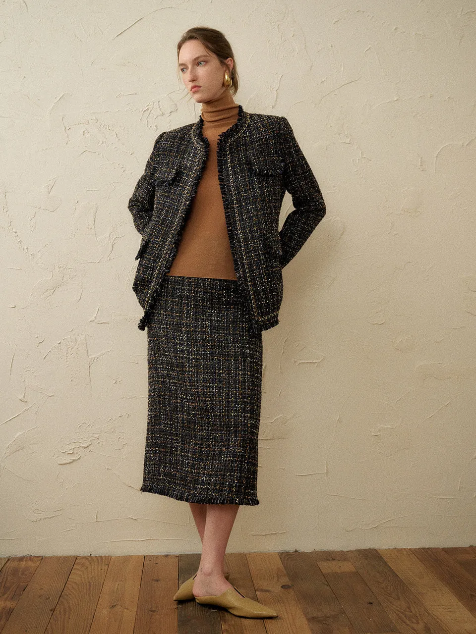 Callia chain tweed jacket