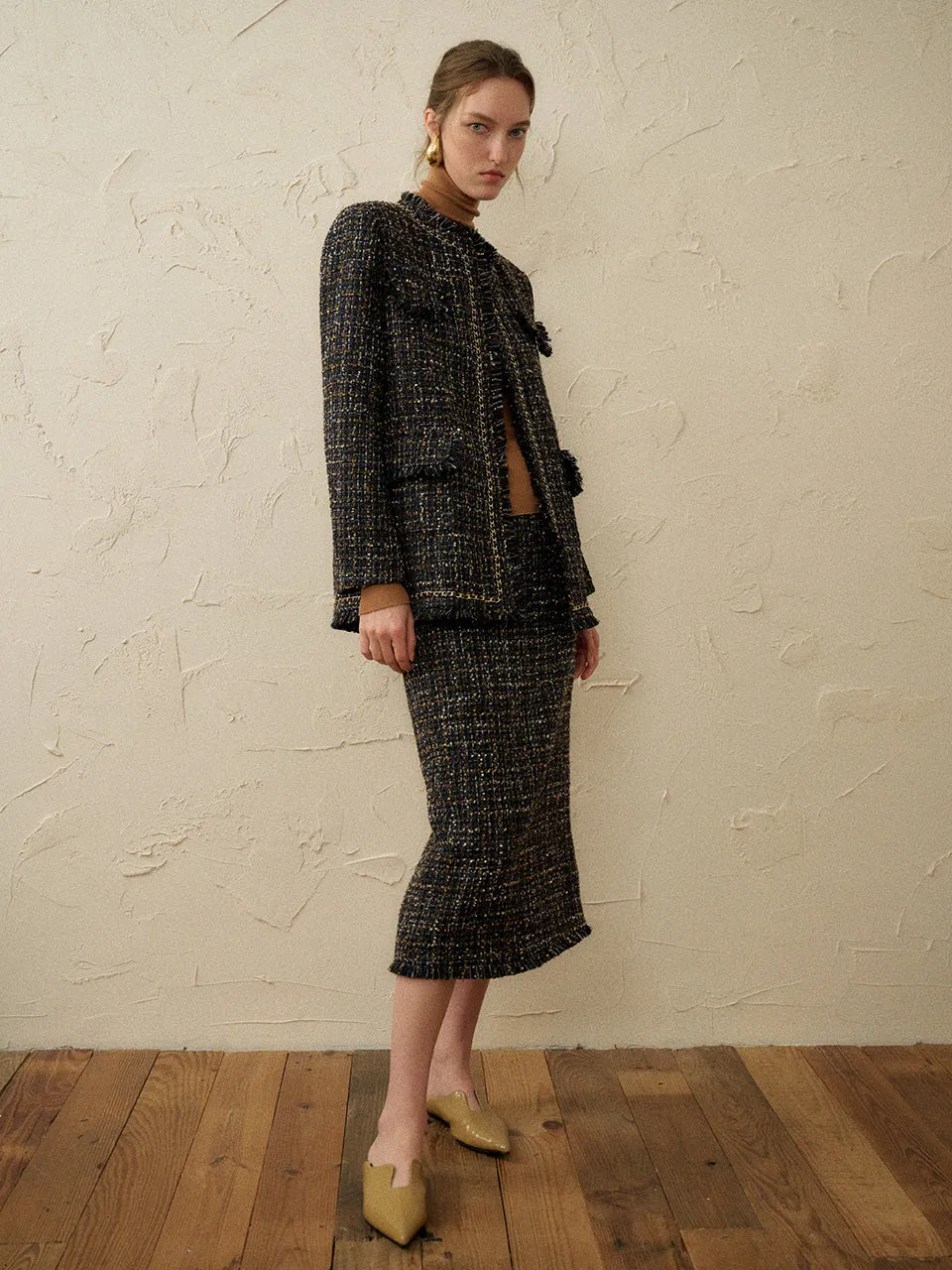 Callia chain tweed jacket