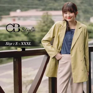 COTTON POCKETS LONGLINE BUTTONS SUIT JACKETS
