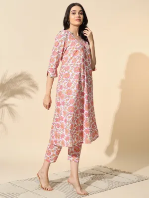 Cotton Printed Kurta and Pant Set- #KU005