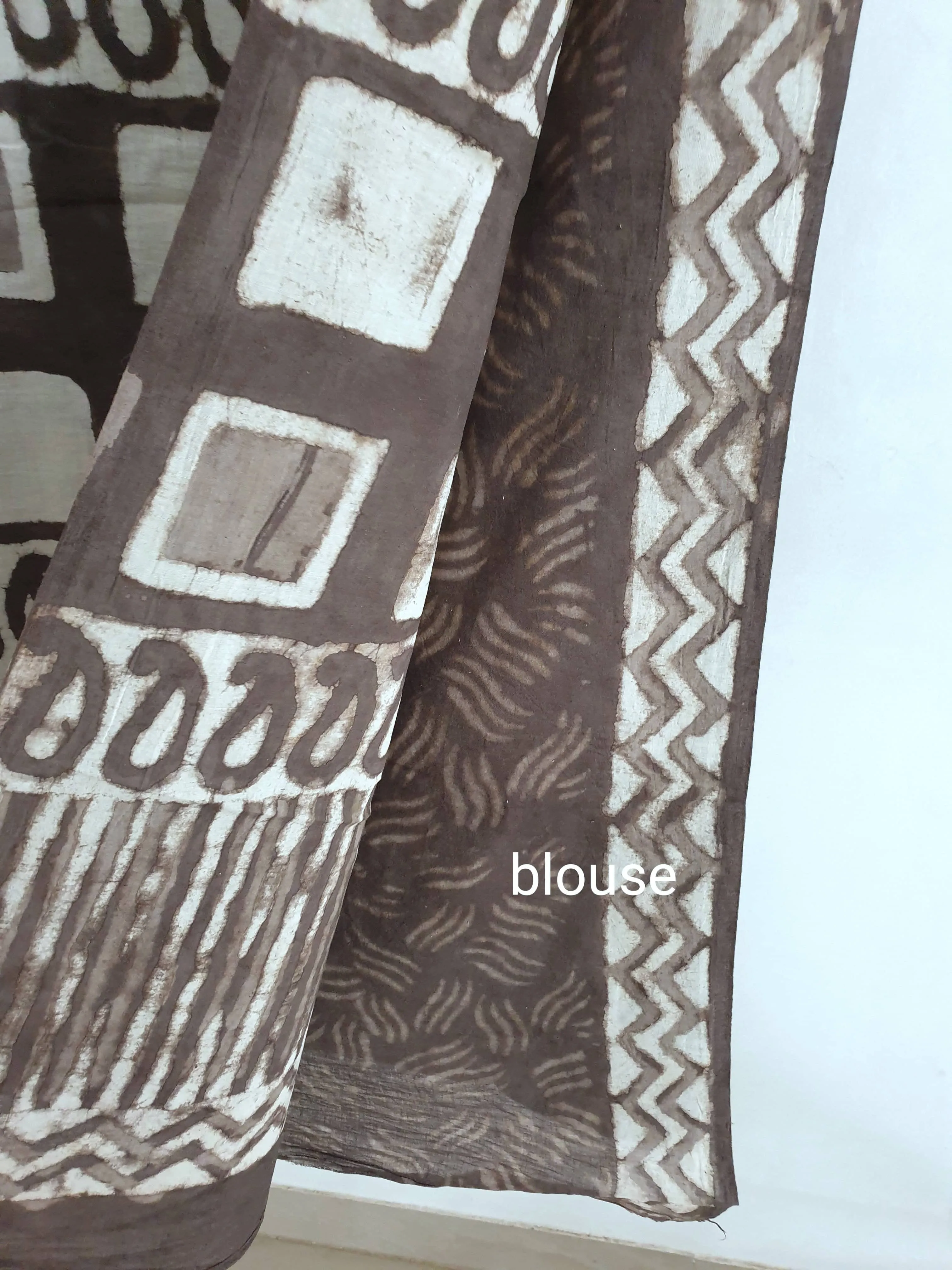 Dabu Hand Block Printed Cotton Saree