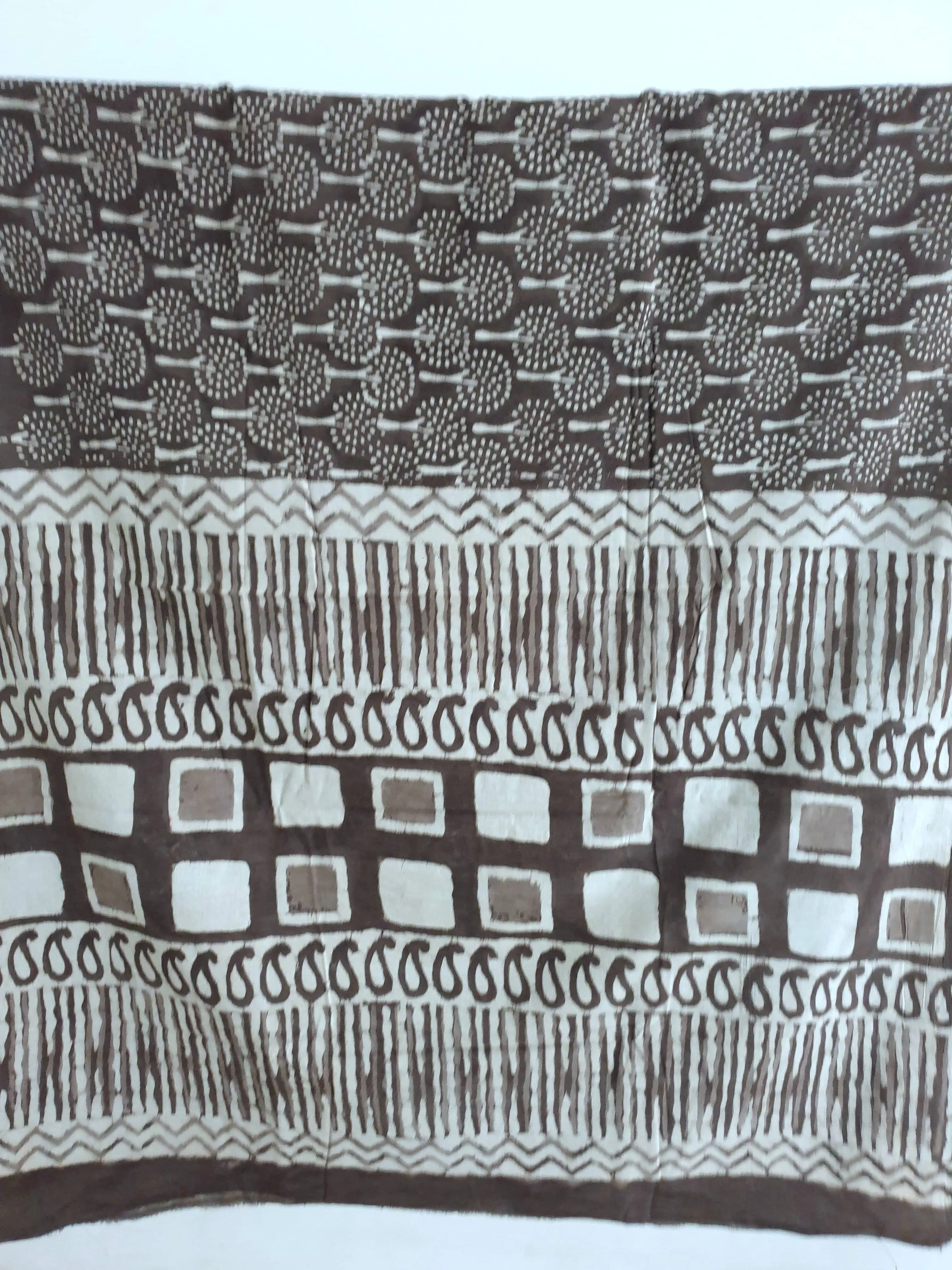 Dabu Hand Block Printed Cotton Saree