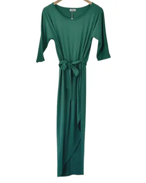 Dark Autumn Serpentine Tie Waist Maxi Dress