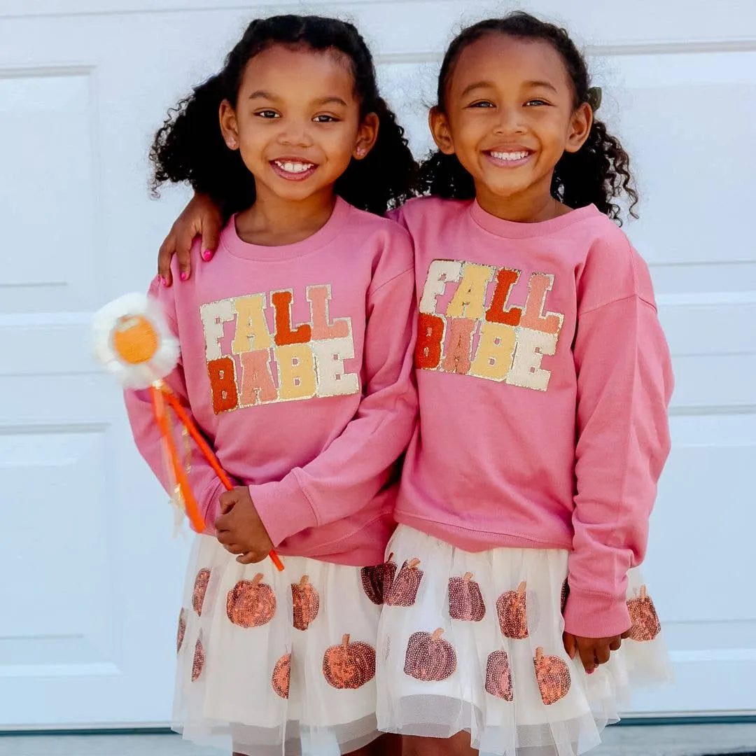 Fall Babe Patch Sweatshirt - Kids Fall Sweatshirt
