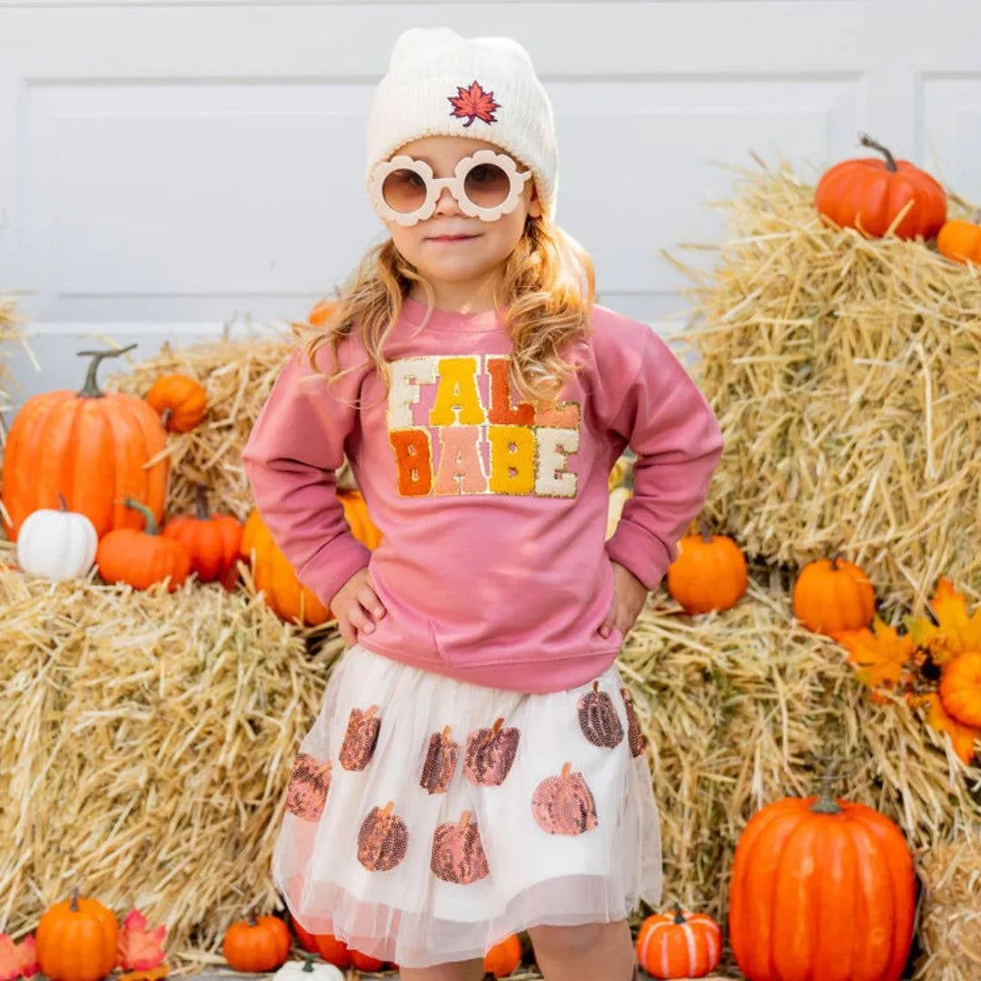 Fall Babe Patch Sweatshirt - Kids Fall Sweatshirt