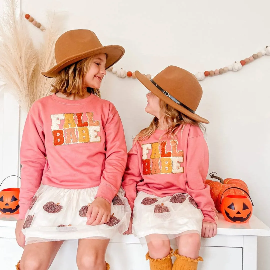 Fall Babe Patch Sweatshirt - Kids Fall Sweatshirt