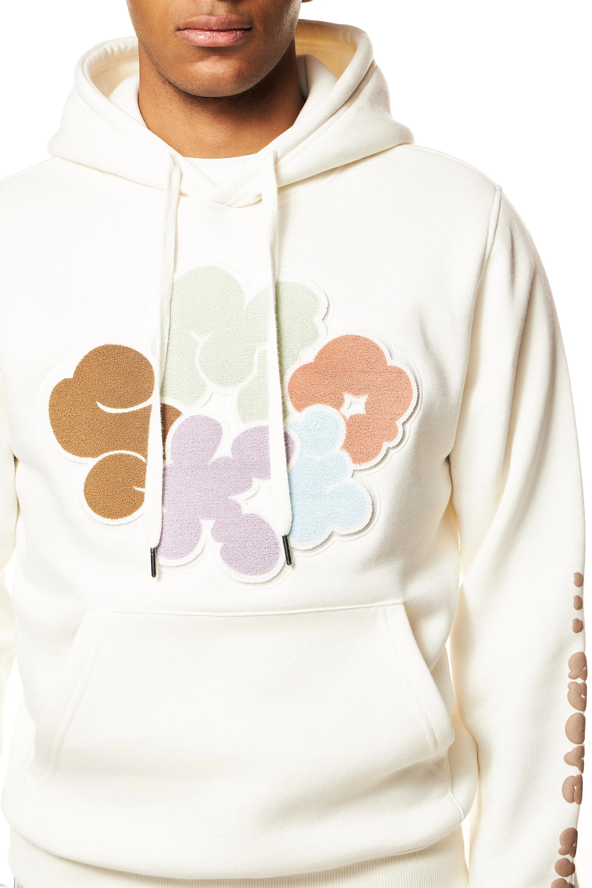 Graphic Pullover Fleece Hoodie - Chalk
