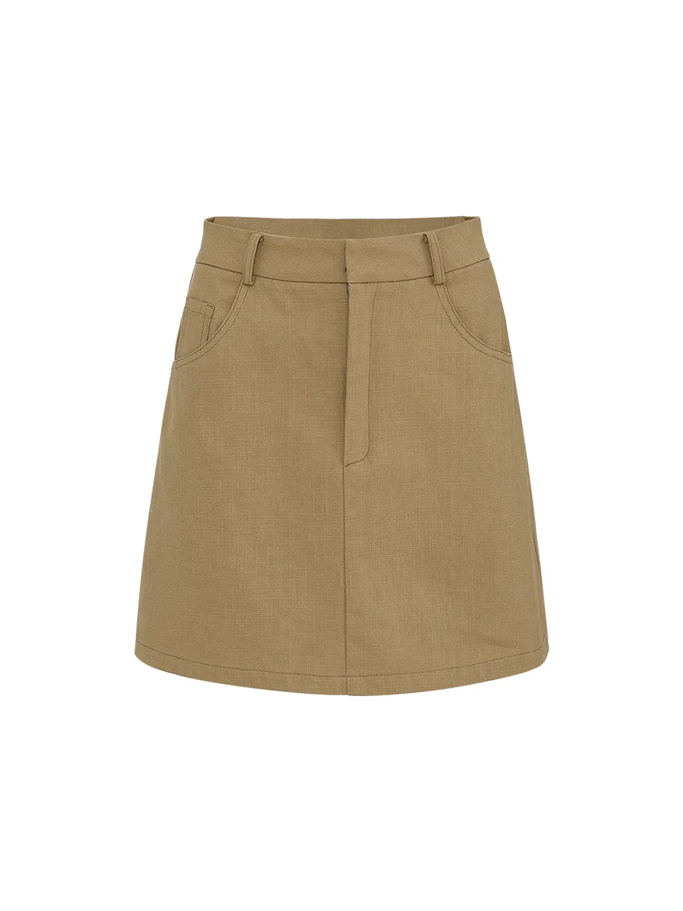 Khakibeige mini skirt