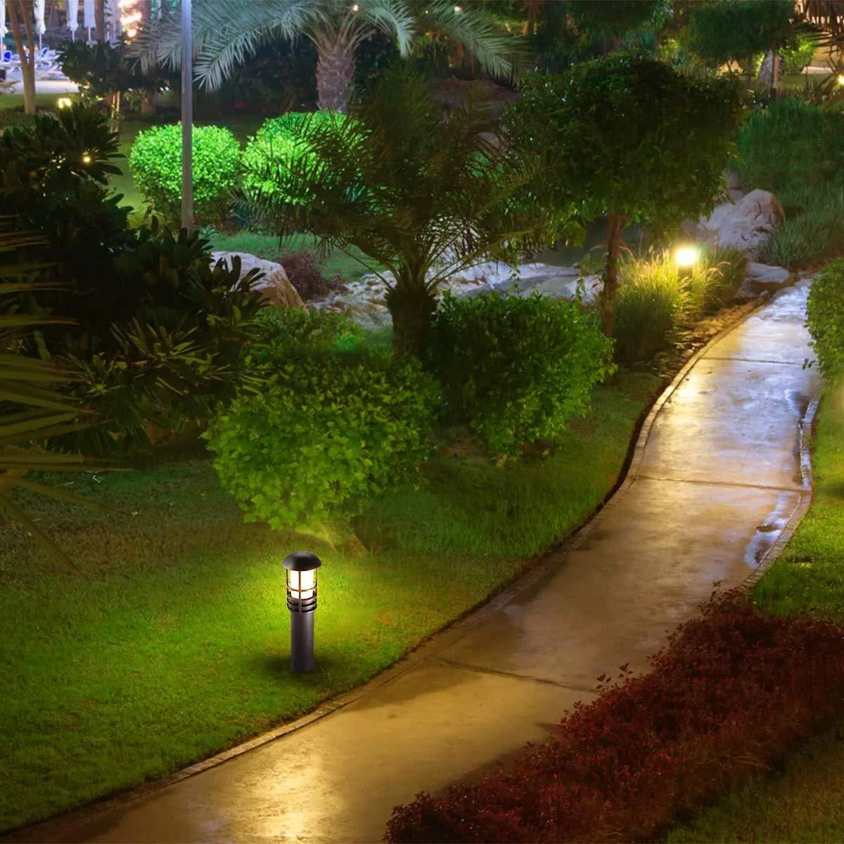 LEONLITE 3W LED Landscape Light with Aluminum Lamp Housing, 12V Low Voltage, Waterproof Ground Stake, ETL Listed, 3000K Warm White for Outdoor Walkway, Garden, Yard, Patio, Pack of 12