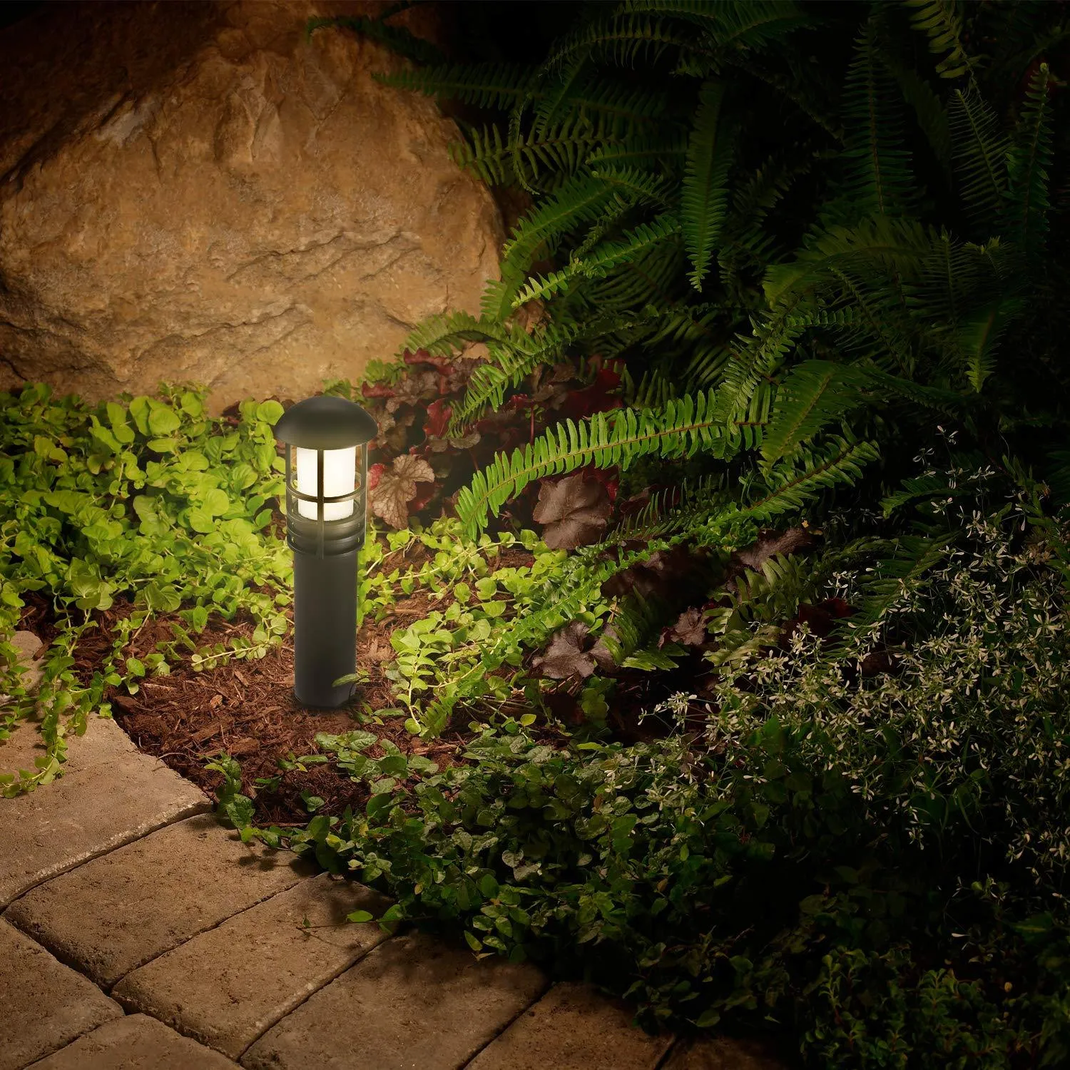 LEONLITE 3W LED Landscape Light with Aluminum Lamp Housing, 12V Low Voltage, Waterproof Ground Stake, ETL Listed, 3000K Warm White for Outdoor Walkway, Garden, Yard, Patio, Pack of 12