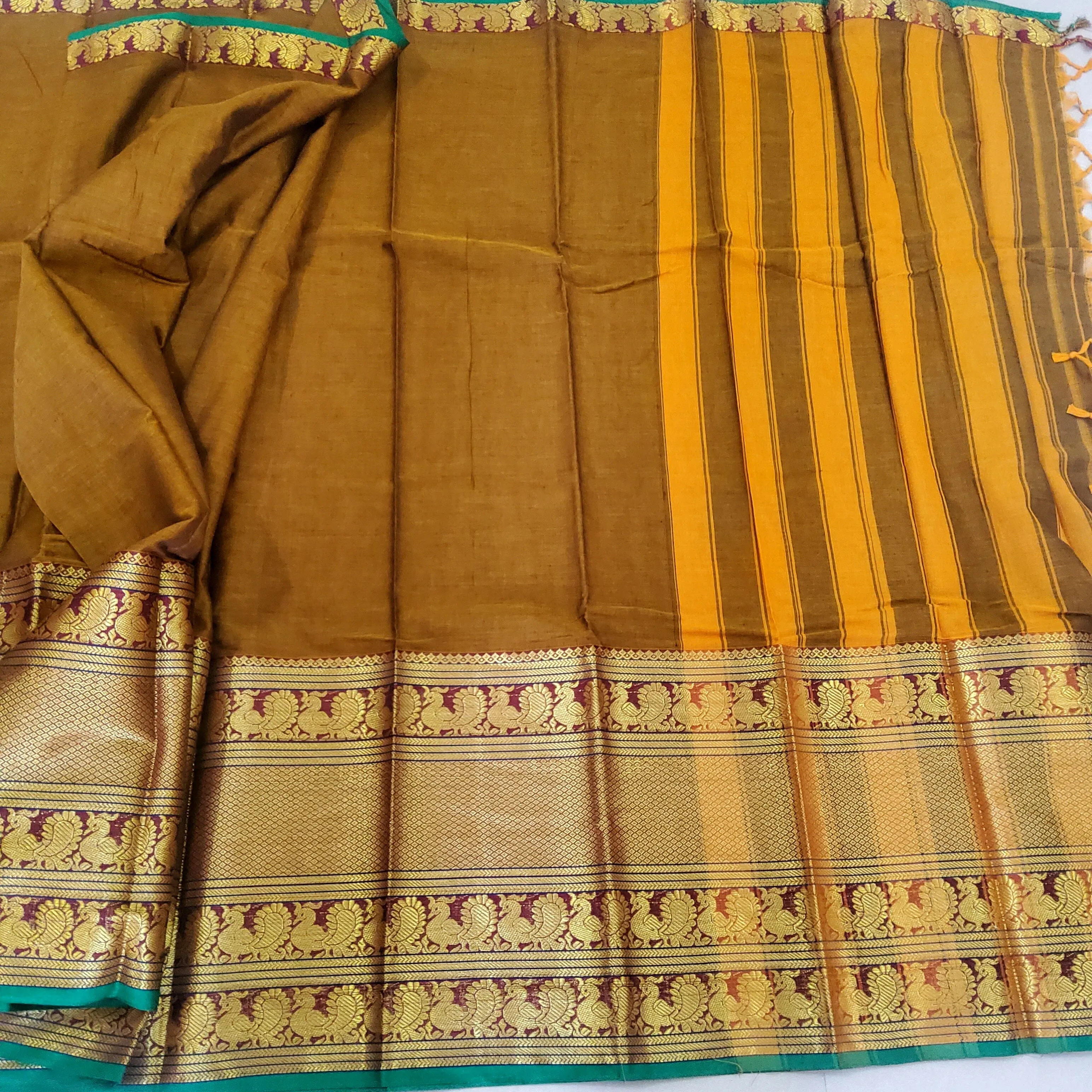 Narayanpet Cotton Saree with Broad Kanchi Border