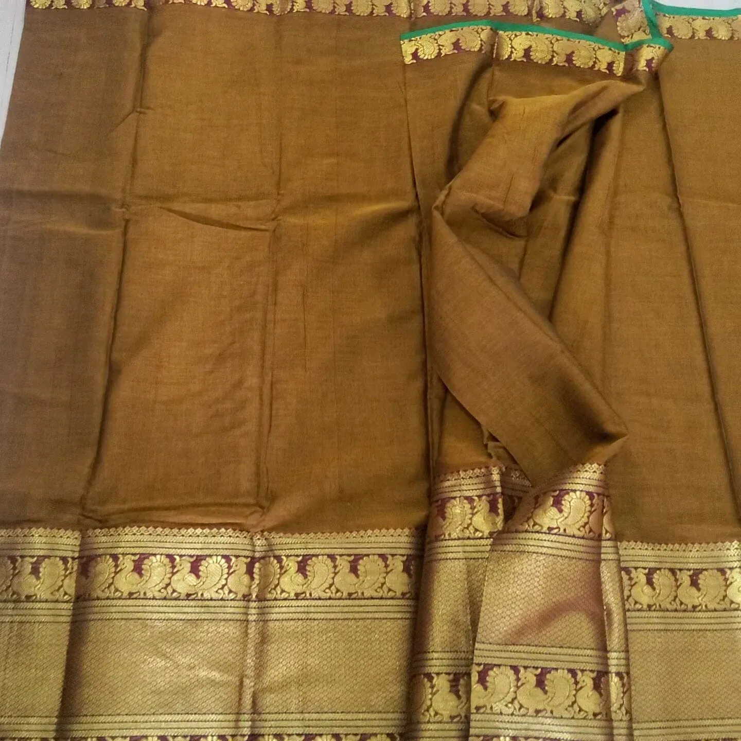 Narayanpet Cotton Saree with Broad Kanchi Border