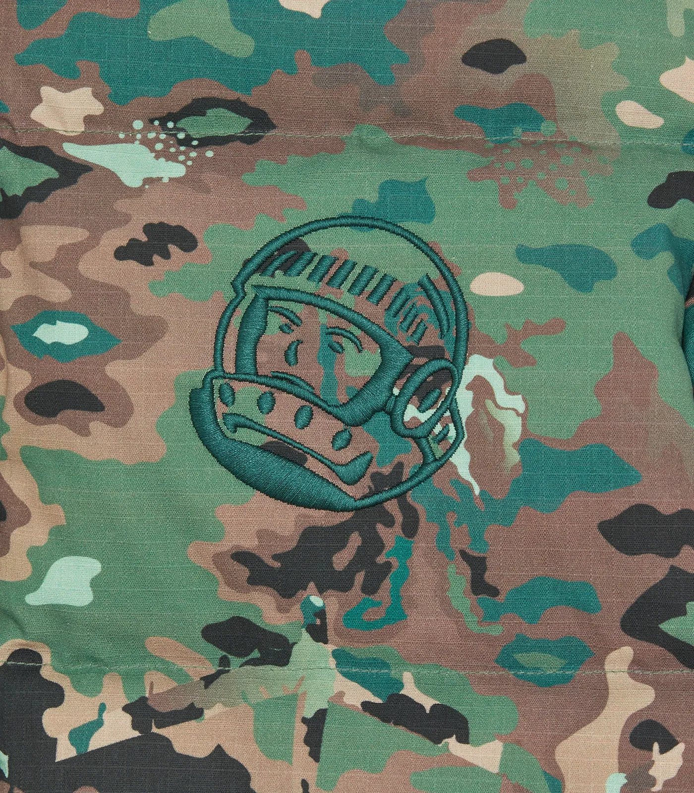 Green Hooded Camo Jacket with Down Filling