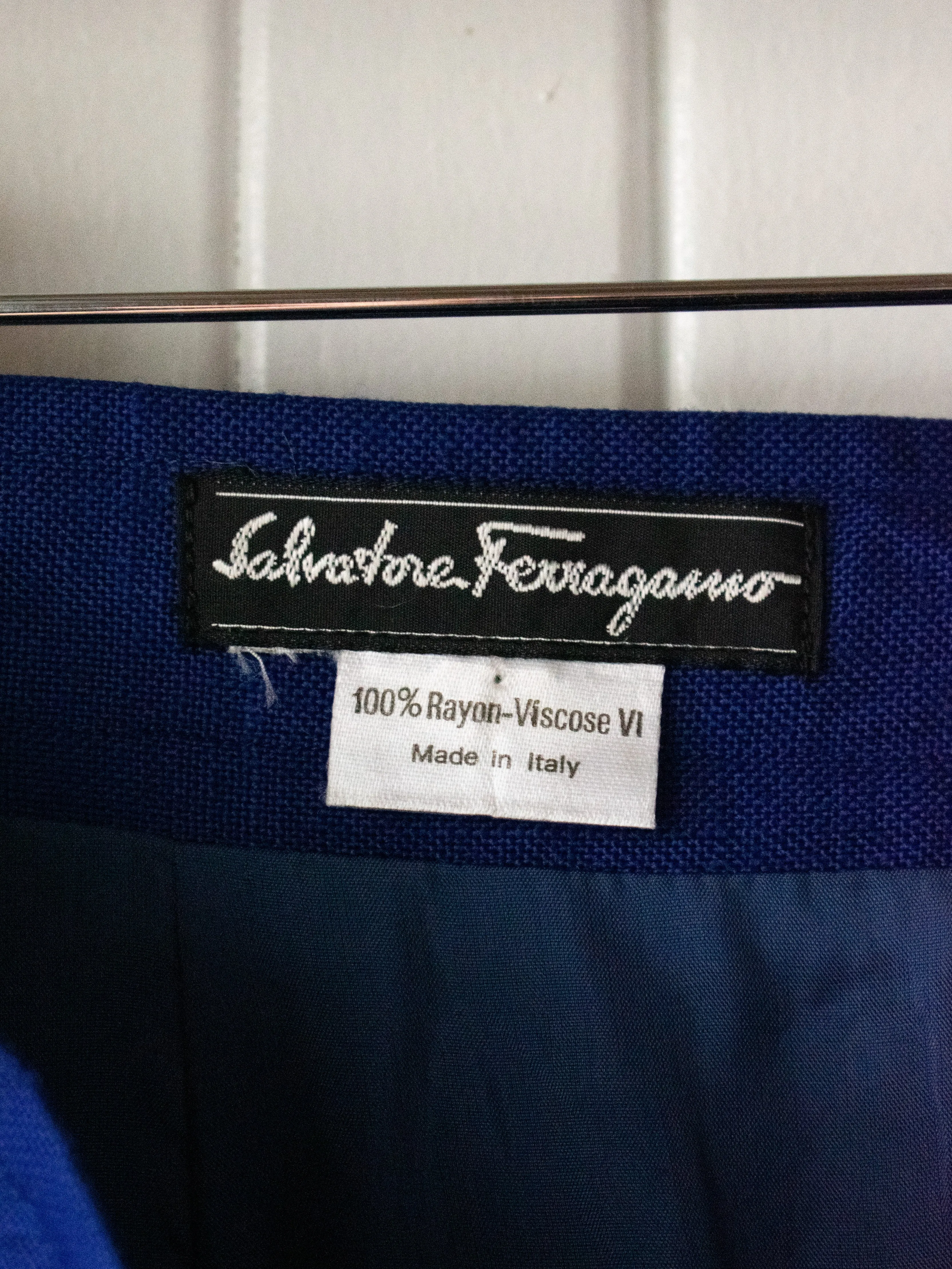 Salvatore Ferragamo Cobalt Blue Pencil Skirt Medium