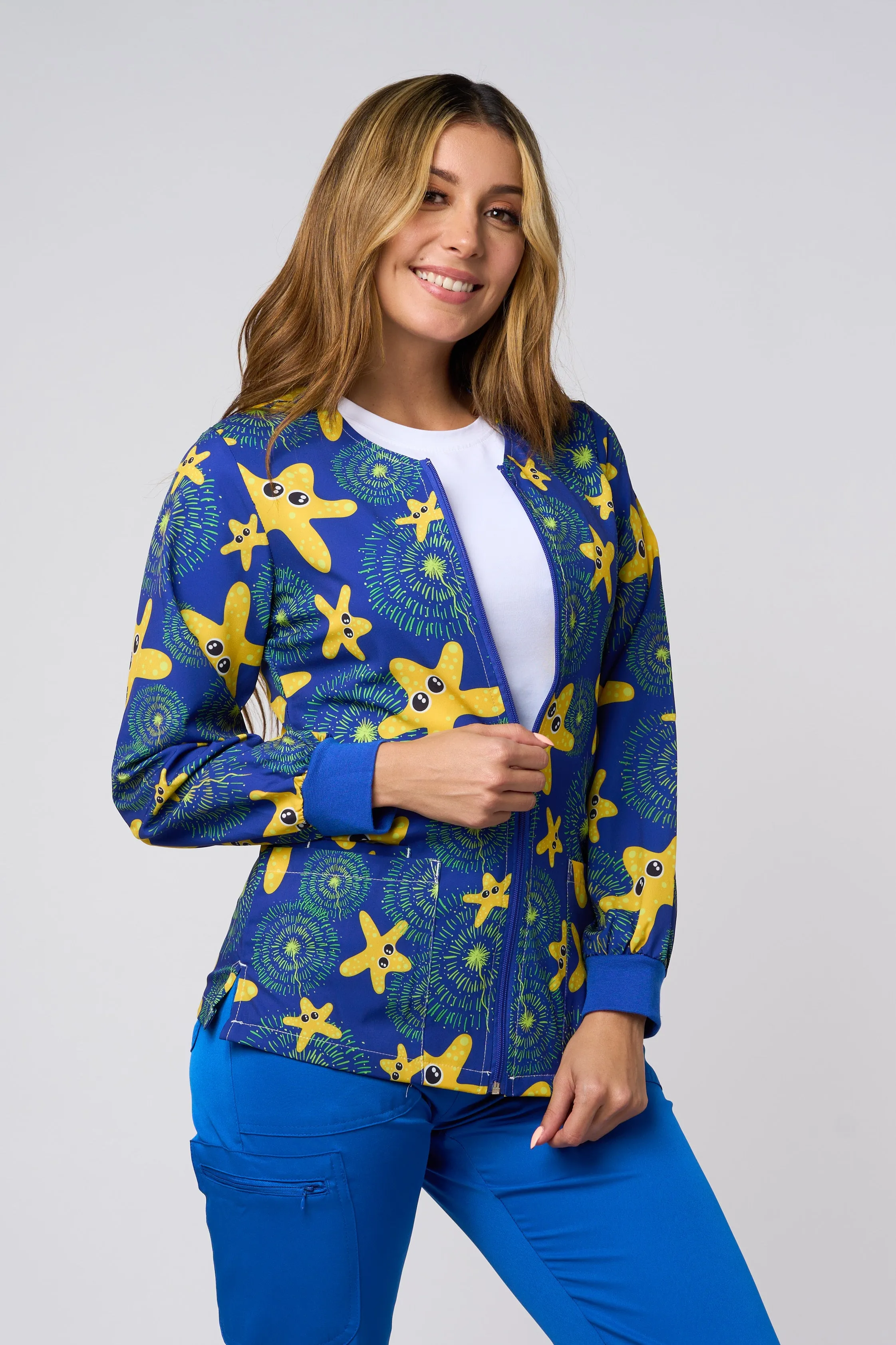 SEA STAR BLUE-PRINTED JACKETS
