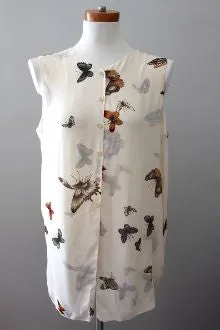 Warm Autumn  Butterfly Print Top w/Scarf