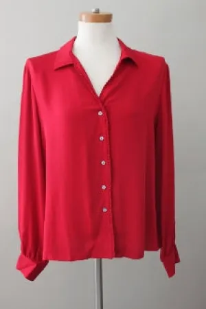 Warm Autumn Currant Button-Down Shirt