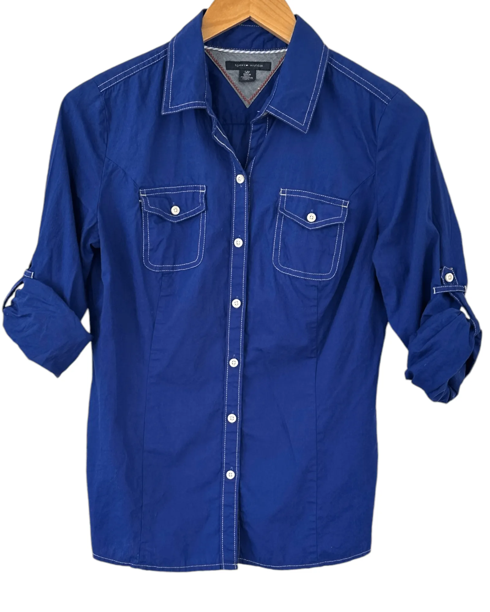 Warm Autumn Ink Button-Down Roll Sleeve Shirt