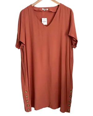 Warm Autumn Sweet Dahlia Button Dress